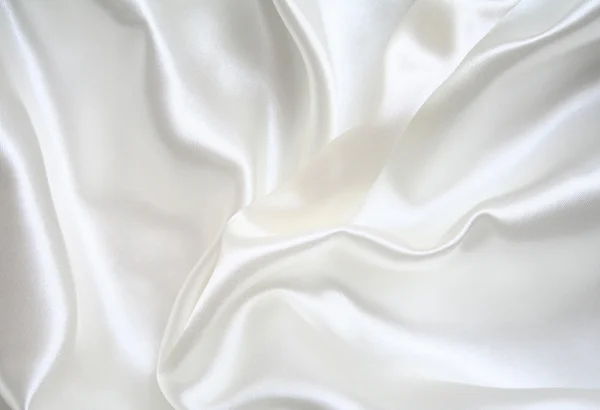 Seda branca elegante lisa como fundo — Fotografia de Stock