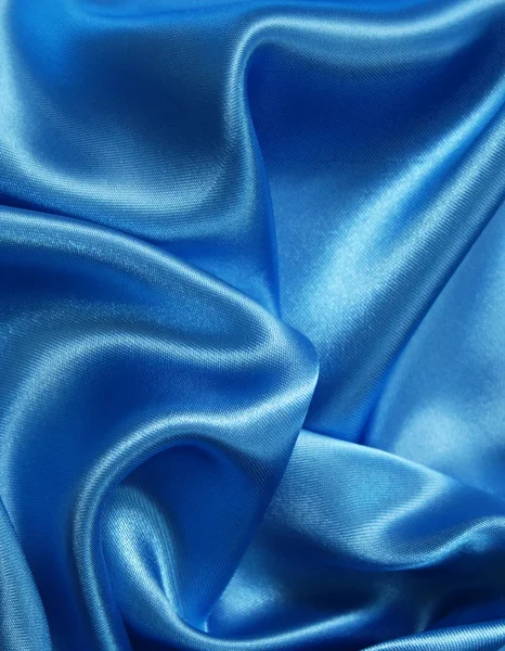 Soie bleu foncé élégante lisse comme fond — Photo