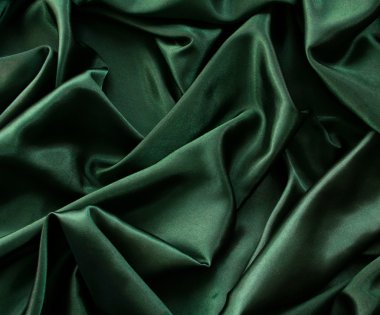 Smooth elegant dark green silk clipart