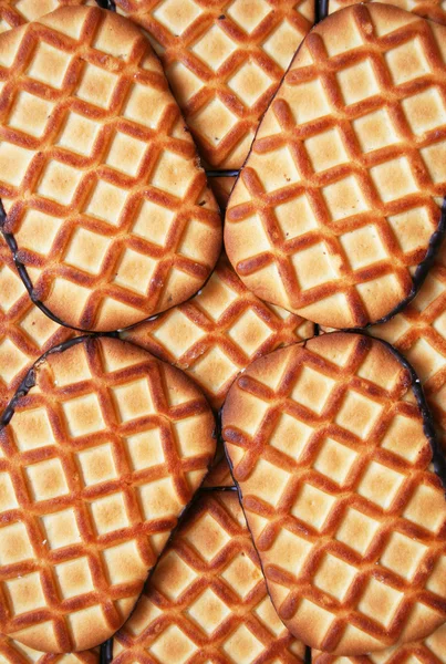 Galletas dulces con chocolate —  Fotos de Stock