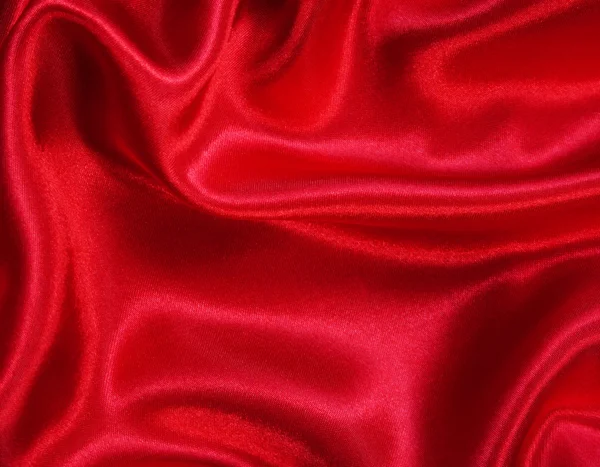 Liscio elegante seta rossa come sfondo — Foto Stock