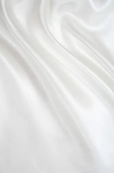 Soie blanche élégante lisse comme fond de mariage — Photo
