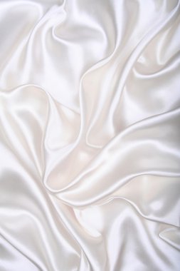 Smooth elegant white silk as background clipart