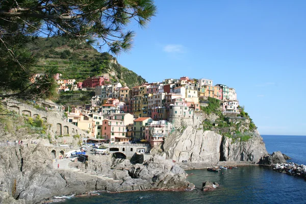 意大利。五渔村。manarola 村 — 图库照片