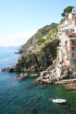 Italy. Cinque Terre. Riomaggiore. Coastline clipart