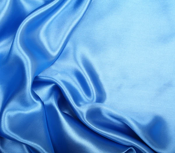 Ομαλή κομψό μπλε μετάξι ως φόντο — Φωτογραφία Αρχείου