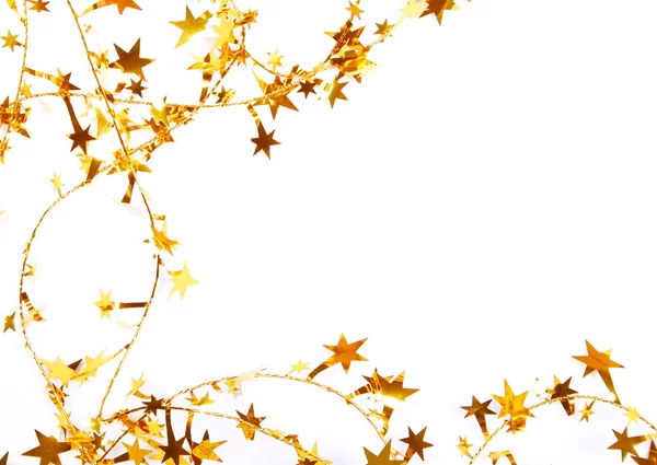 金色の星と休日の背景としてスパンコール — ストック写真