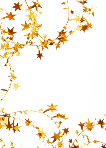 Goldene Sterne und Flitter als Hintergrund — Stockfoto