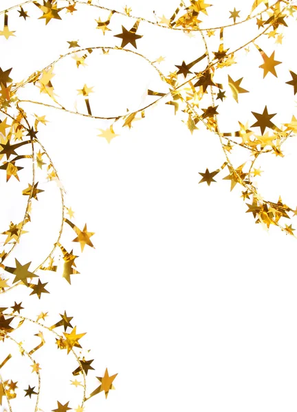 Holiday gyllene stjärnor och glitter — Stockfoto