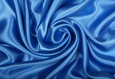 Smooth elegant blue silk as background clipart