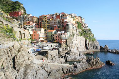 Italy. Cinque Terre region. Colorful Manarola clipart