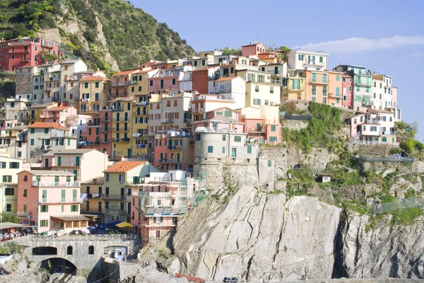 Talya Cinque Terre Renkli Manarola Köyü — Stok fotoğraf