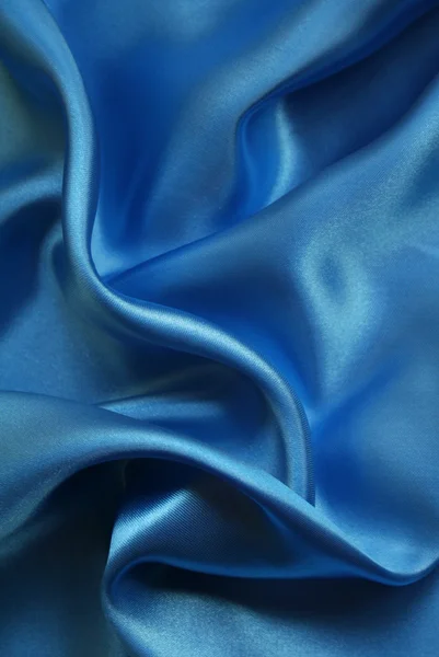 Liso Elegante Seda Azul Como Fondo — Foto de Stock