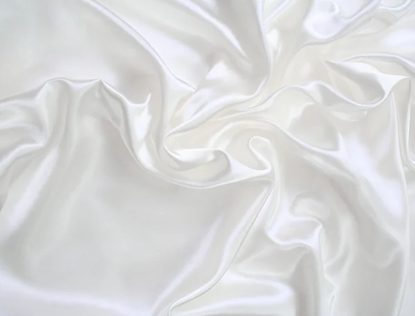 Liscio Elegante Seta Bianca Come Sfondo Nozze — Foto Stock