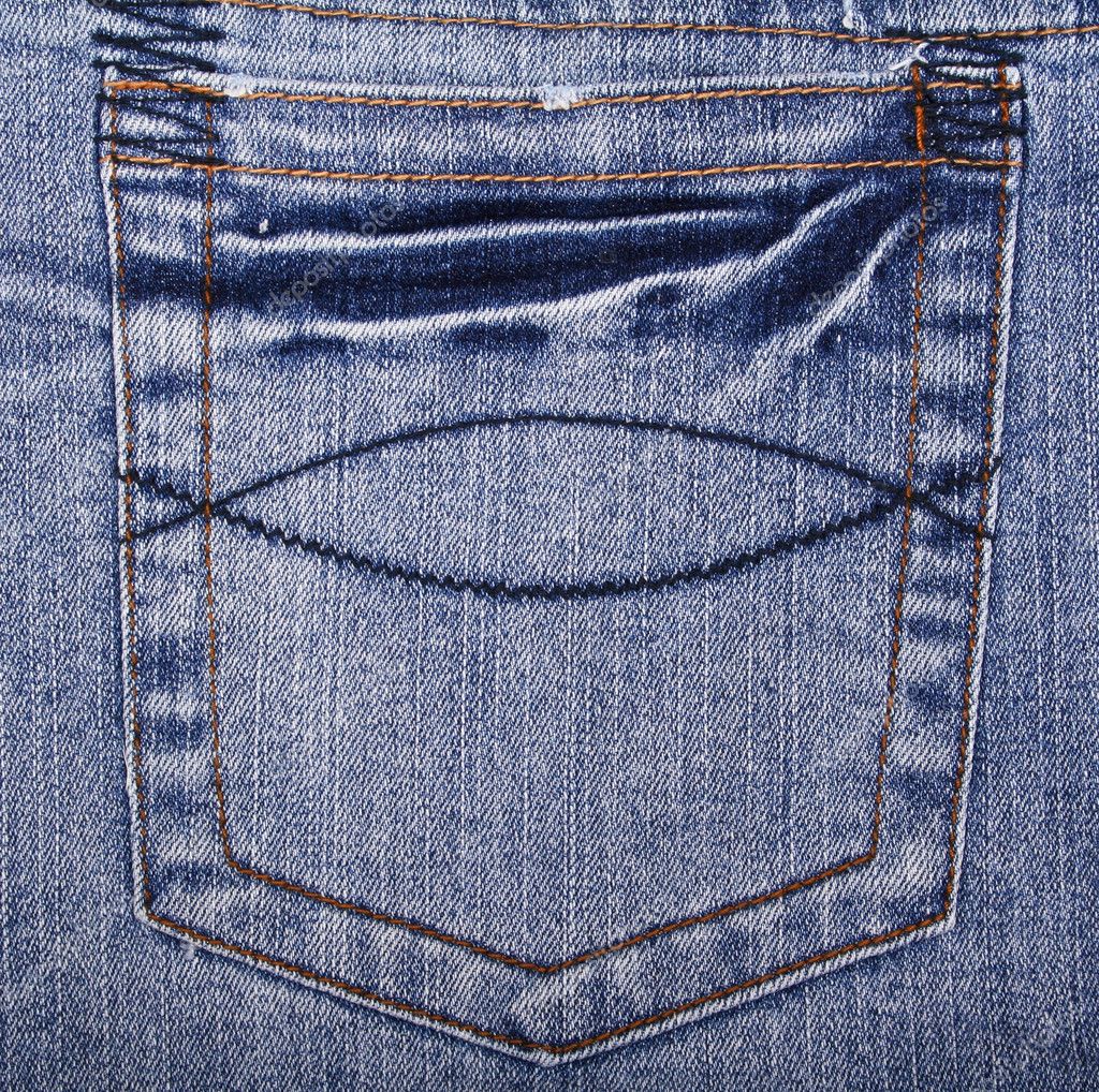 Blue jeans fabric with pocket — Stock Photo © oxanatravel #4582845