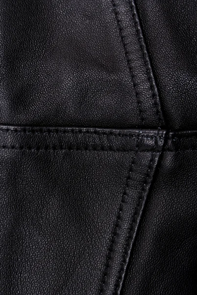Black leather texture — Stock Photo, Image
