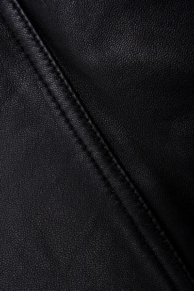Fond texture cuir noir — Photo