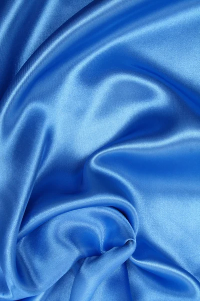 Hladké Elegantní Modré Hedvábí Může Použít Jako Pozadí — Stock fotografie