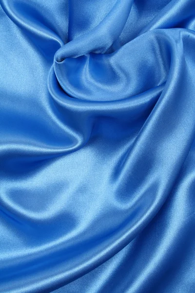 Gladde Elegante Blauwe Zijde Kan Worden Gebruikt Als Achtergrond — Stockfoto