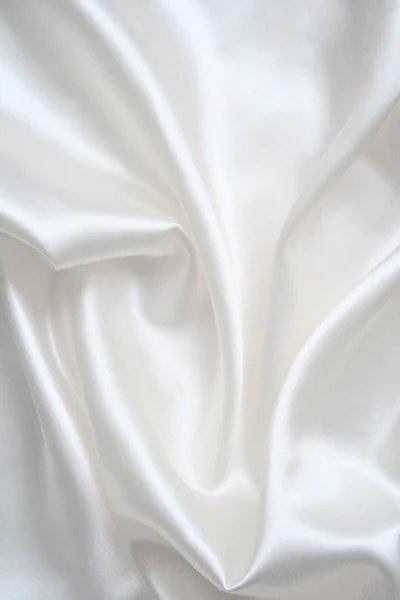 光滑典雅的白色丝绸可用作背景 — 图库照片