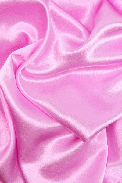 Hladké Elegantní Růžové Hedvábí Jako Pozadí — Stock fotografie