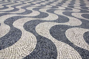 Typical portuguese cobblestone pavement clipart