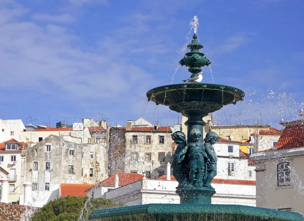 Portugalia. Lizbona. Fontanna — Zdjęcie stockowe