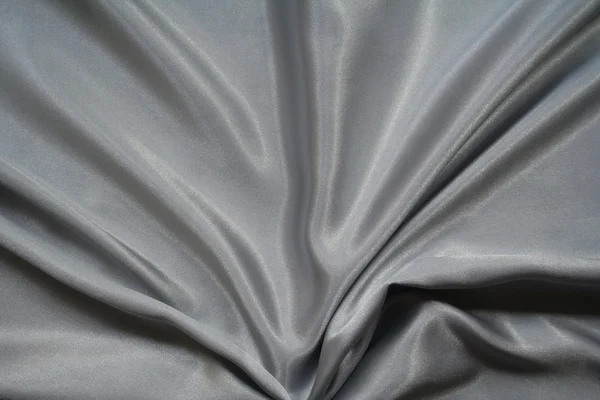 Smooth elegant silvery grey silk as background — Stock Photo, Image