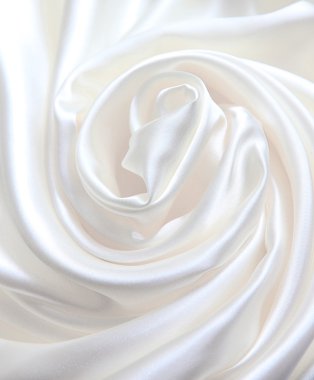 Smooth elegant white silk as wedding background clipart