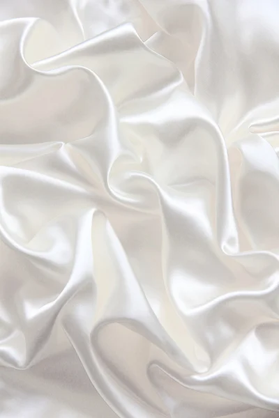 Seda blanca elegante lisa como fondo de boda — Foto de Stock