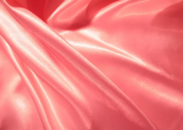 Liscio elegante raso rosa come sfondo — Foto Stock