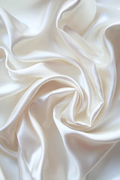 Smooth elegant white silk as background Stock Picture