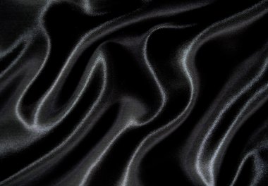 Smooth elegant black silk as background clipart