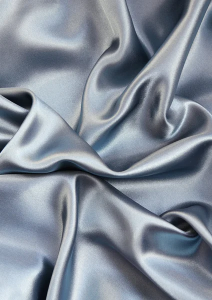 光滑典雅的蓝色丝绸可用作背景 — 图库照片