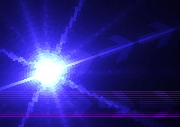 抽象的なブルー デジタルの背景の星 ベクトル — ストックベクタ