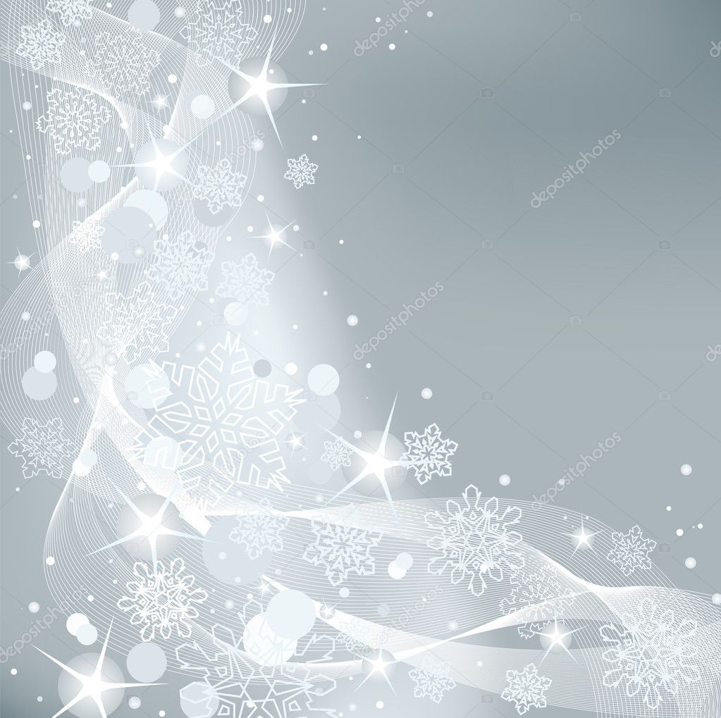 Christmas background with white snowflakes Stock Vector by ©Dazdraperma  4341720