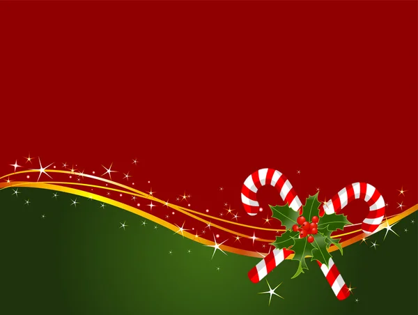 Kerstmis candy cane achtergrond — Stockvector