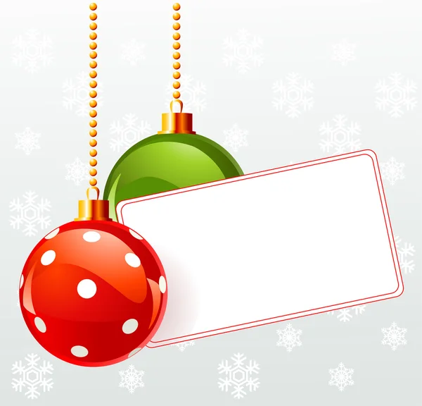 空白标签与圣诞装饰 — 图库矢量图片