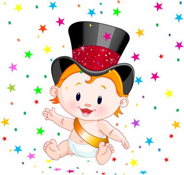 New Year baby clipart