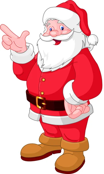 Christmas Santa pointing — Stock Vector