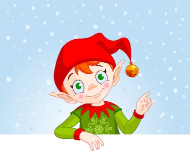 Christmas Elf Invite & Place Card clipart