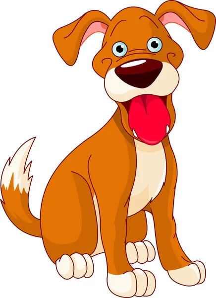 Carino cane sorridente — Vettoriale Stock