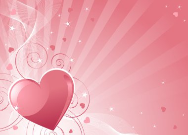 Abstract Valentines Day background with hearts. Place for copy\text clipart