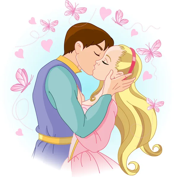 Поцелуйная пара — стоковый вектор