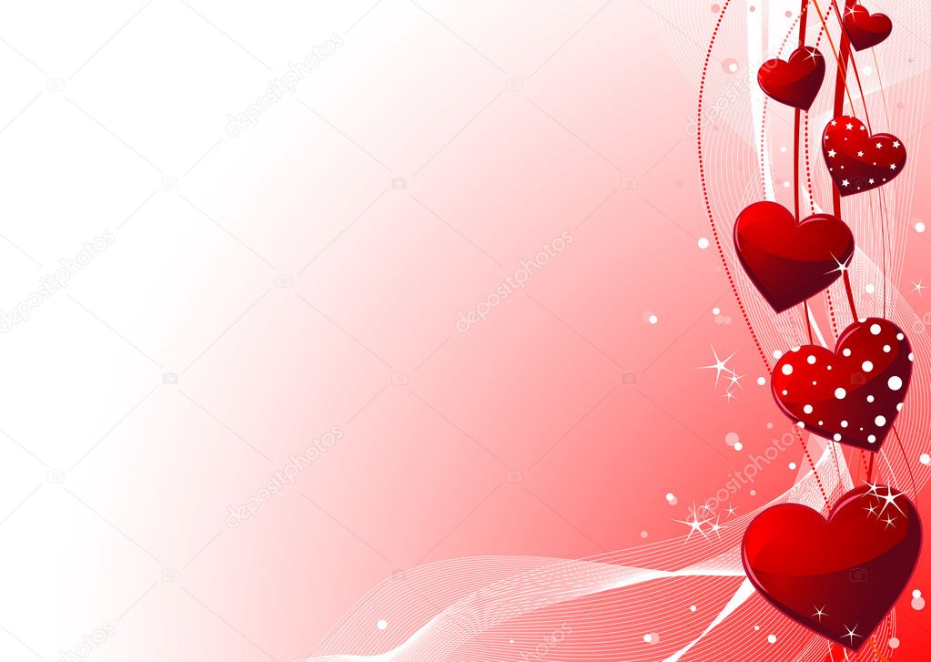 Beautiful red Valentine's day vector background