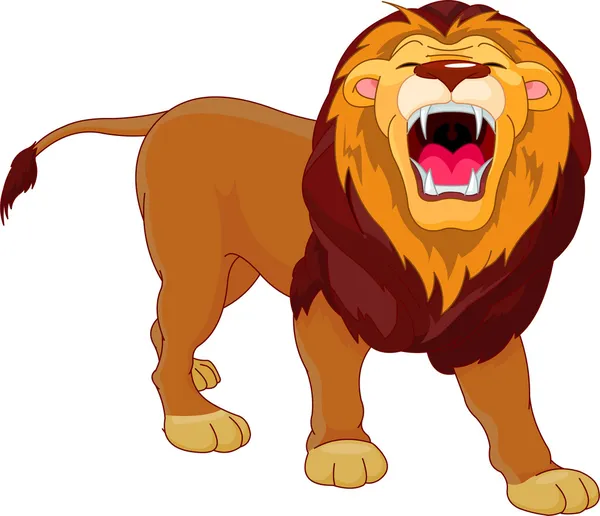 吼叫的狮子 — 图库矢量图片