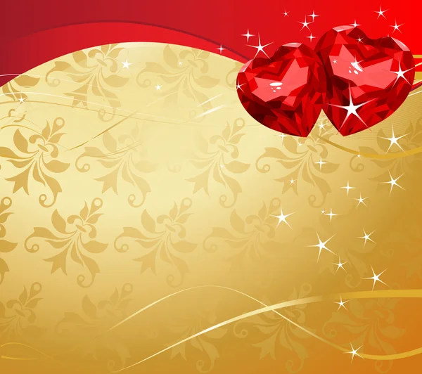 Ruby on Rails Sevgililer günü kalpleri — Stok Vektör