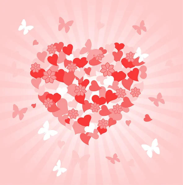 San Valentino cuore — Vettoriale Stock