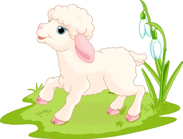 Easter lamb — Stock Vector