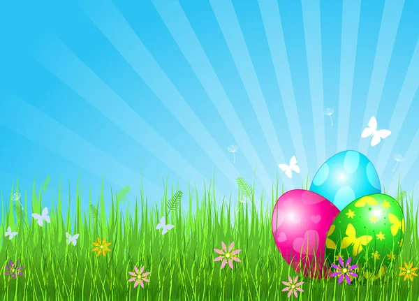 Beautiful Easter eggs background — Stock Vector